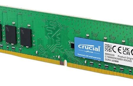Crucial RAM DDR4 8Go 3200MHz CL22, PC Mémoire (ou 2933MHz / 2666MHz) - CT8G4DFRA32A